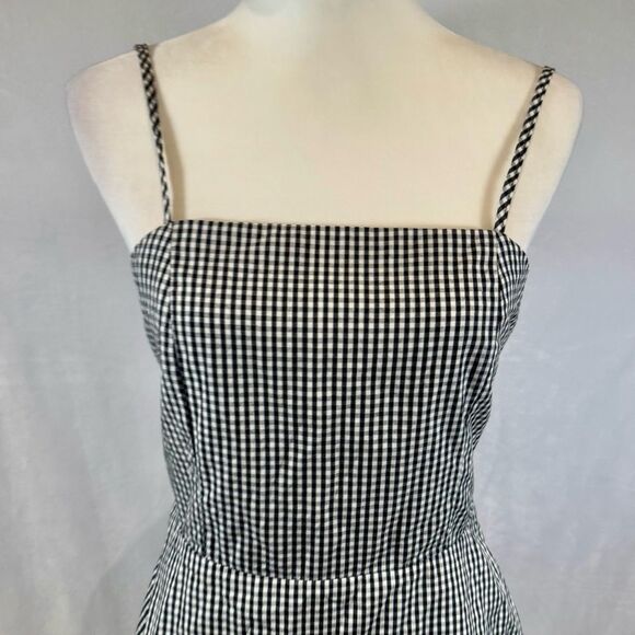 Gingham square neck backless sundress size large - Picture 3 of 7